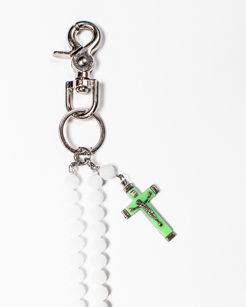 White Crystal Rosary Chain