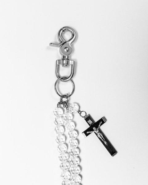 Clear Crystal Rosary Chain
