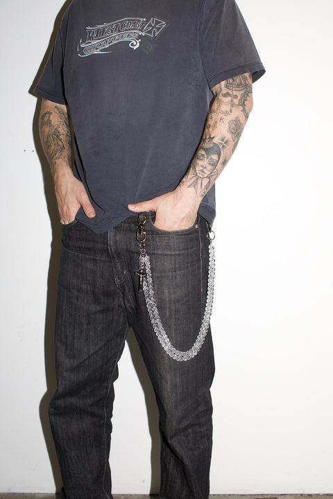 Clear Crystal Rosary Chain